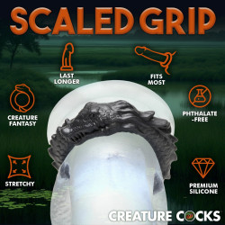 Creature Cocks Cockring Black Caiman Noir